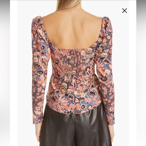 NWT ALC Chandler Sweetheart Top Navy/ Chestnut Size 10 - Picture 5 of 15